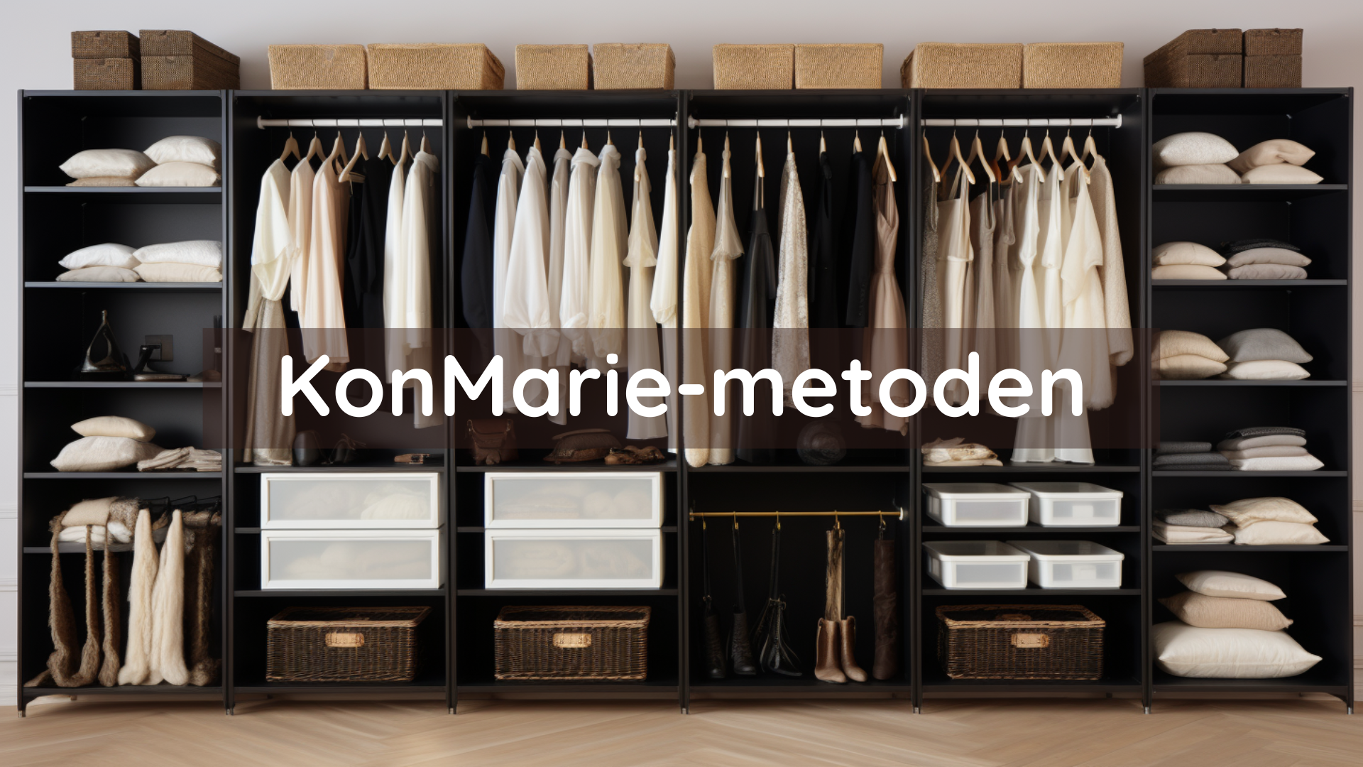 En bild med texten KonMari-metoden