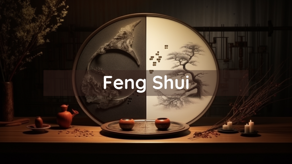 En bild med texten "Feng Shui"